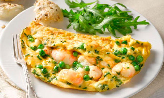 Prawns Omelette