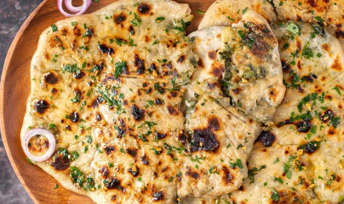 Cheese & Spinach Naan