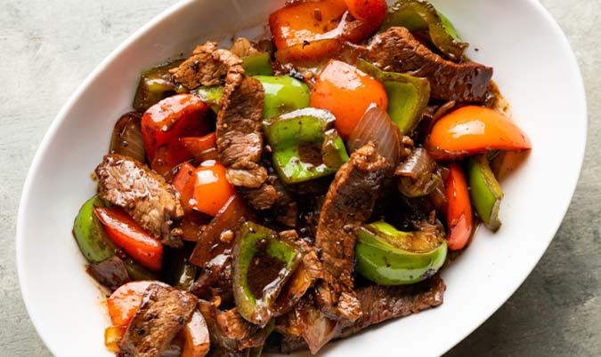 Sliced Beef with Black Bean Sauce
