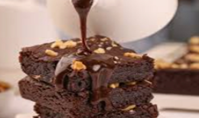 Walnut Brownie Slice