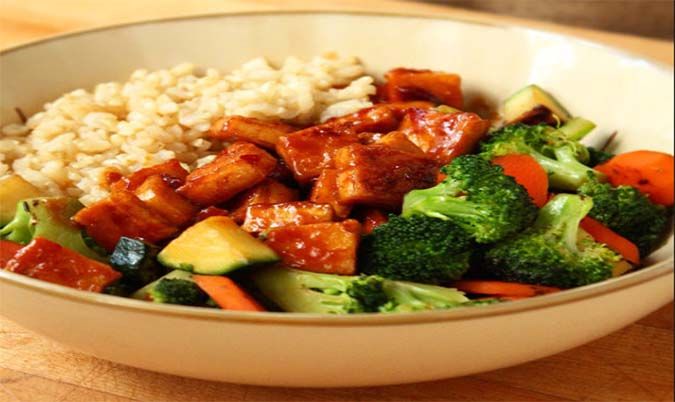 Tofu and Veggie Steamed Rice (V)