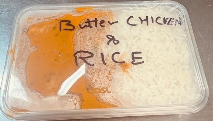 Butter chicken and rice