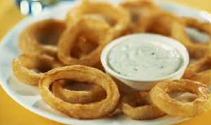 Onion Rings with Chilli Mayo