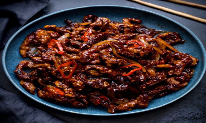 Crispy Beef with sauces
