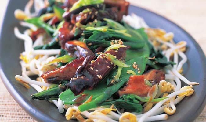 Steamed Duck with Chinese Vegetables