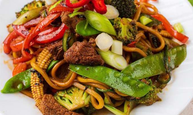 Stir Fried pork with mixed vegetables