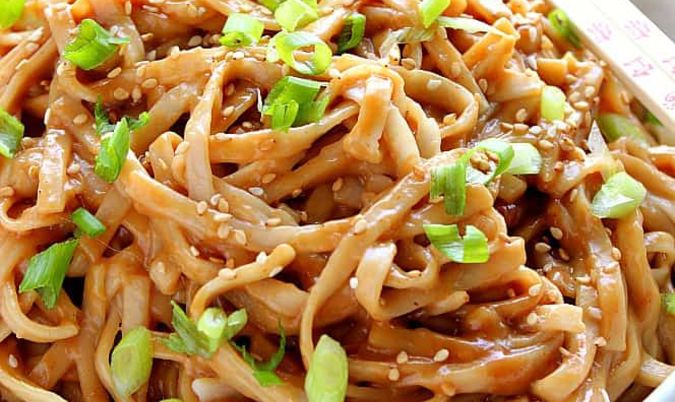 Pad satay noodle (flat rice noodle or thin noodle)