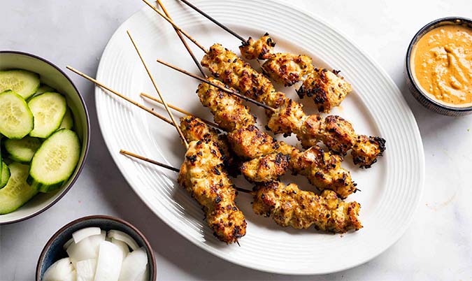 Satay Chicken (4 pieces)