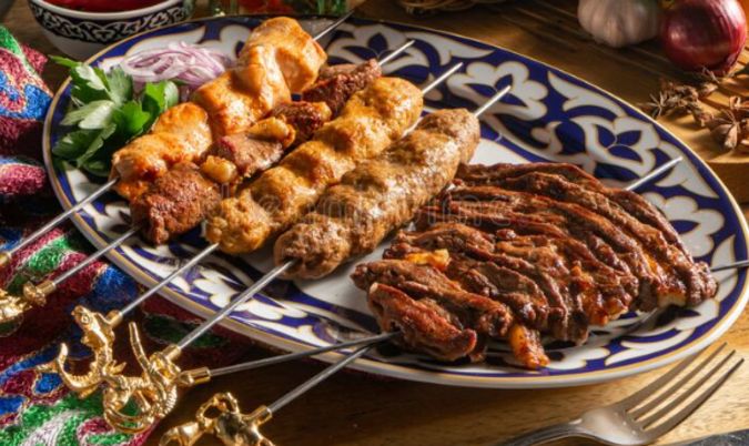 Beef and Lamb Kebab Plate