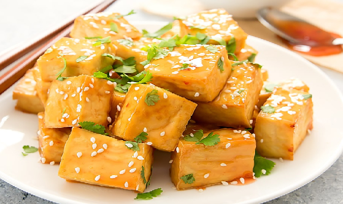 Fried Tofu & Thai Sweet Chilli sauce