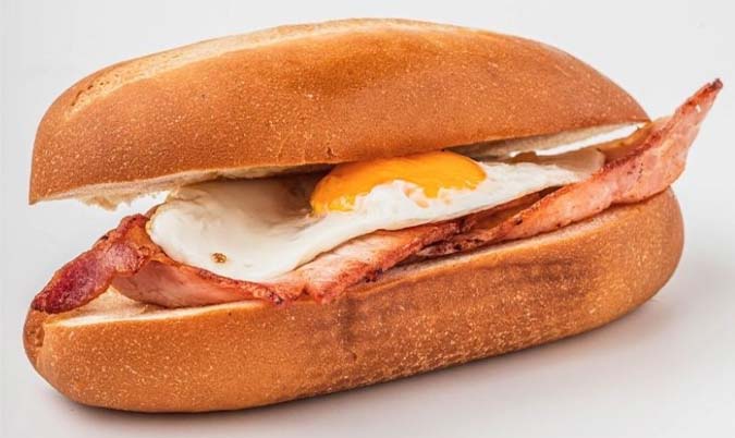 Egg and Bacon Roll