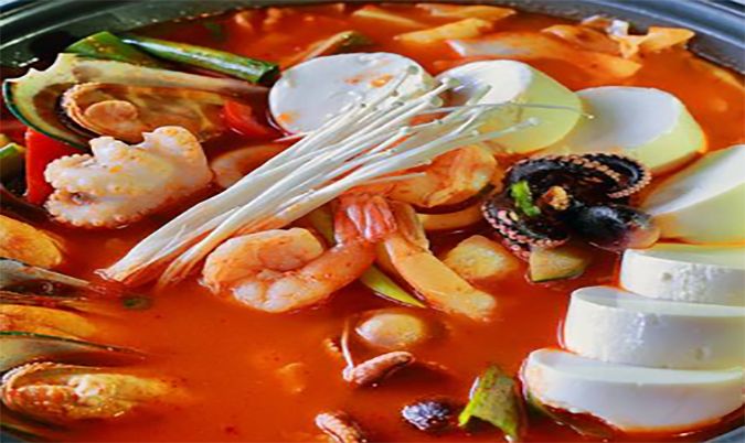 Spicy Seafood and Soft Tofu Stew