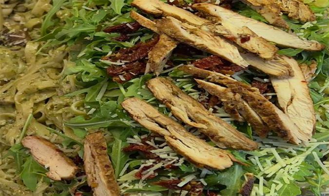 Chicken pesto pasta salad