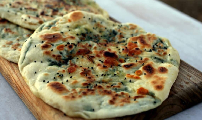 Cheese Spinach Naan
