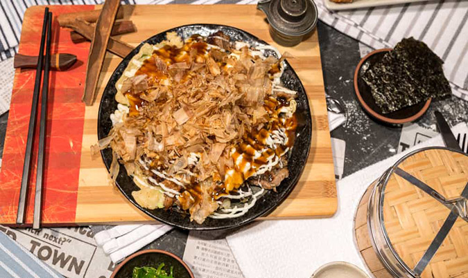 Wagyu Beef Okonomiyaki Pancake