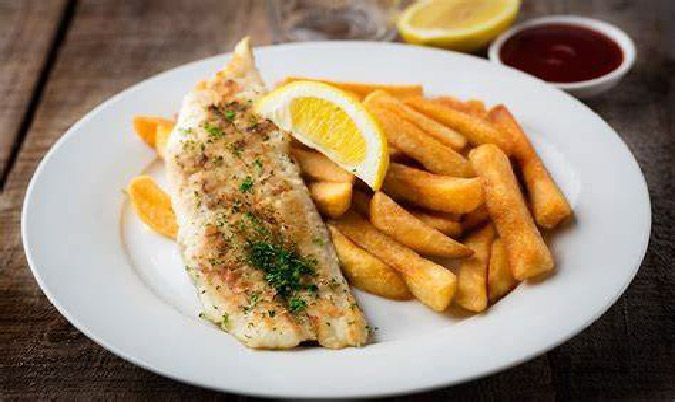 Grilled Fresh Fish and Chips