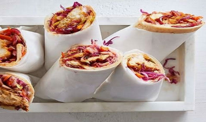 Vegan chilli chicken wrap