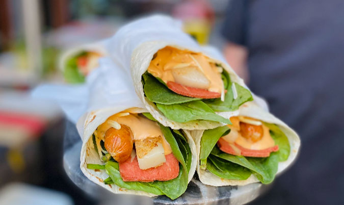 Breakfast Wrap + Hash Brown