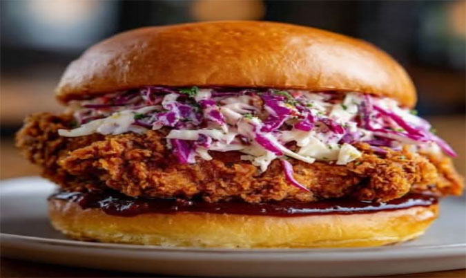 Karaage Chicken Burger with Fries