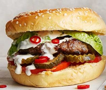 Lamb Kebab Burger