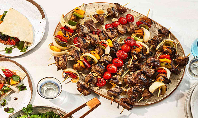 Grilled Lamb Shish Platter