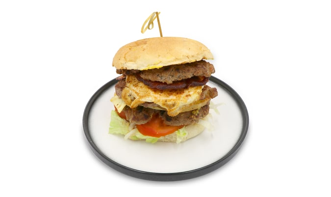 Double Beef Lot Burger ( home Made )