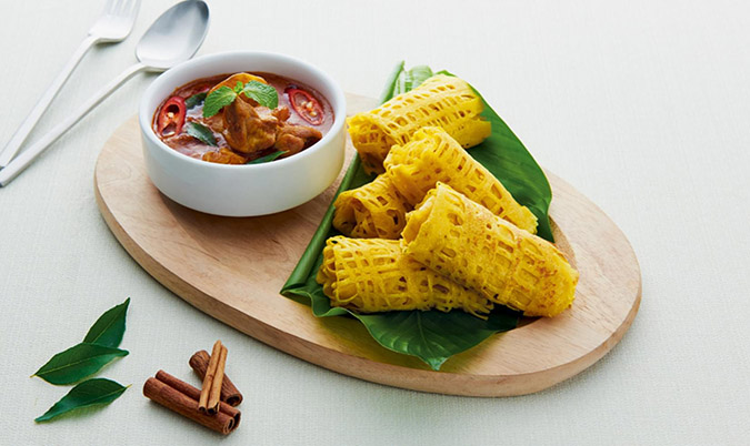 XC08 Three Roti Jala with Curry Sauce