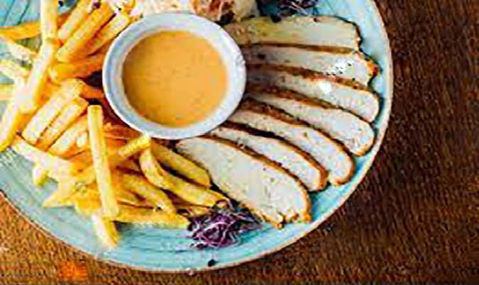 Turkey Slices and Fries