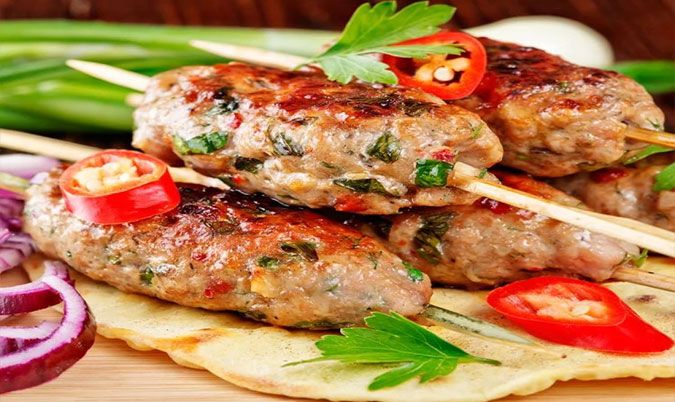 Lamb Sheekh Kabab (4 pieces)