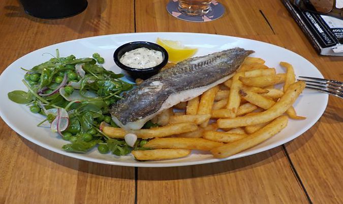 Grilled Blue Grenadier with Chips
