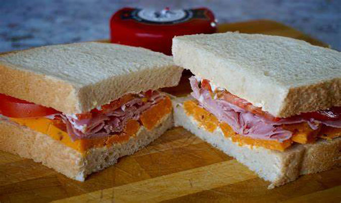 Ham Cheese Tomato Sandwich