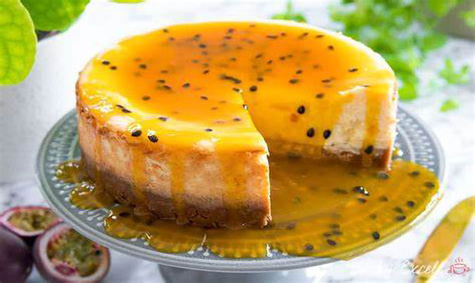 Lemon and Passionfruit Cheesecake (Gluten Free)