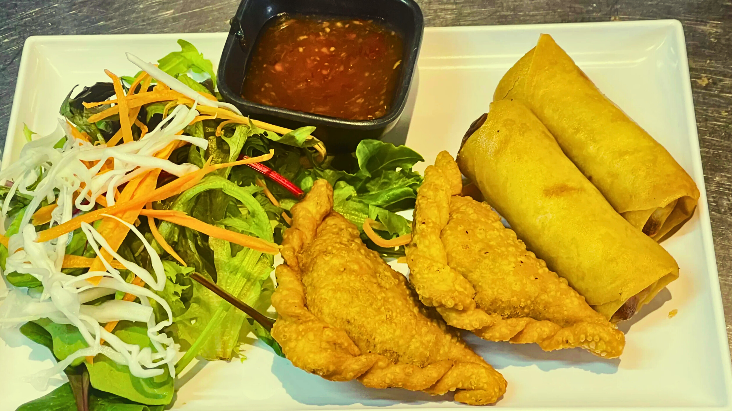 Spring Rolls and Curry puffs