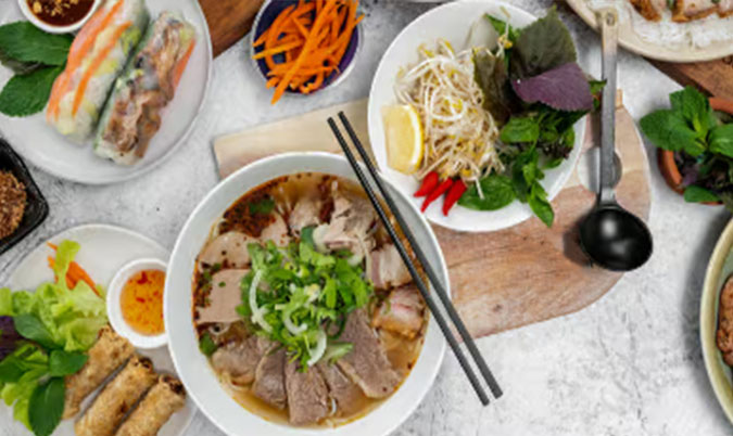 Spicy Beef & Pork Noodle Soup (Bún Bò Hu?) (GF)