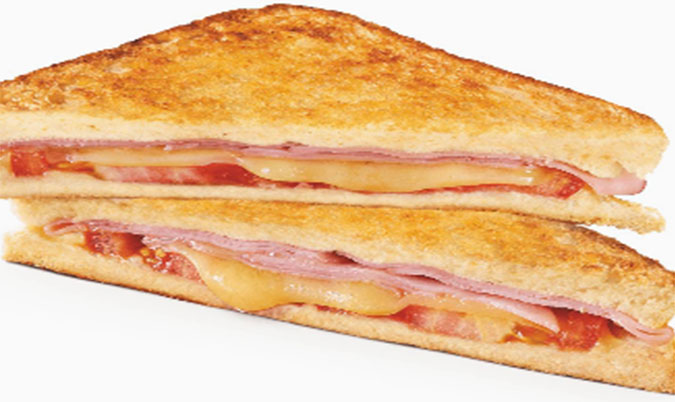 Ham, Cheese & Tomato Toastie