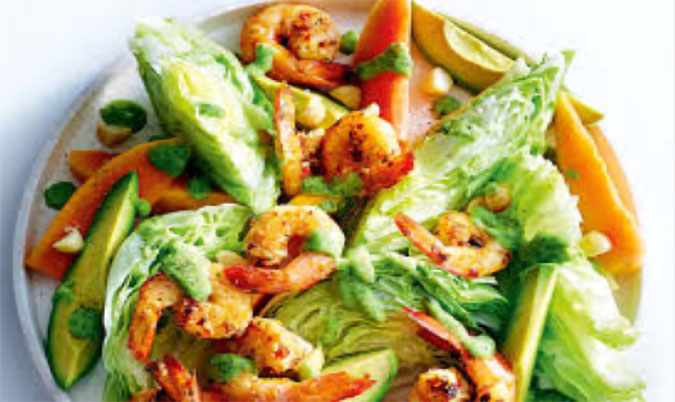 Chicken Avocado and Prawns