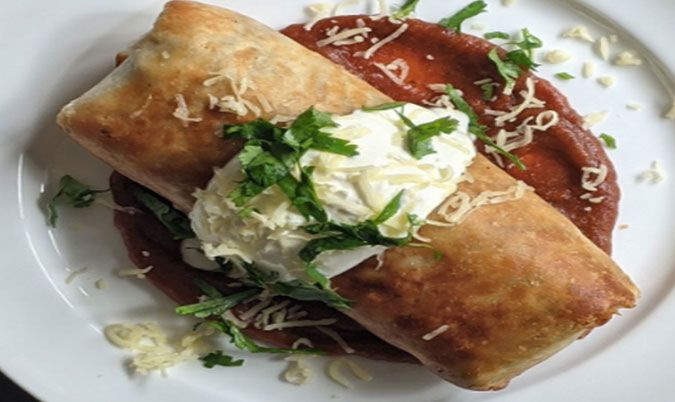 Chicken and Pepper Chimichanga