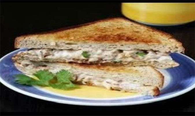 Chicken and Cheese Mayonnaise Toastie