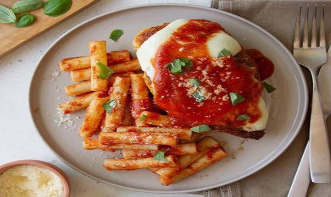 Chicken Parmy with Chips & 375 ml drink
