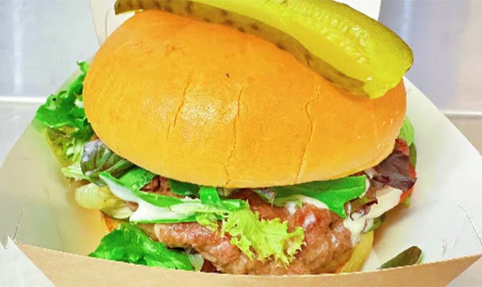 Beef Burger with Pickles