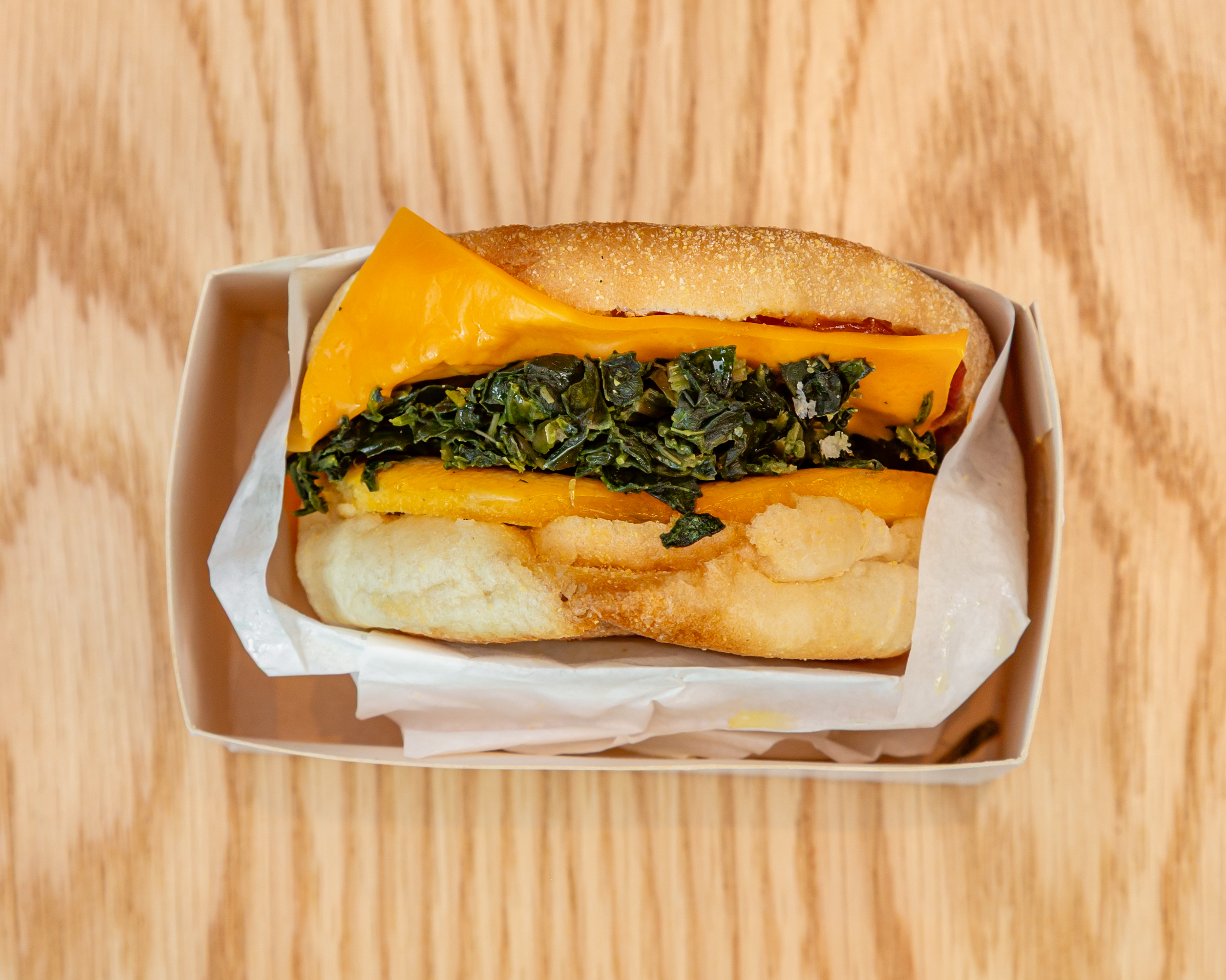 Spinach and Egg English Muffin