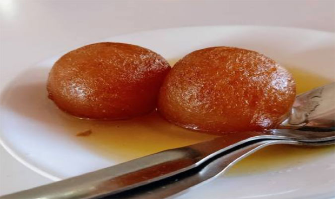 Nepalese Gulab Jamun with Yoghurt