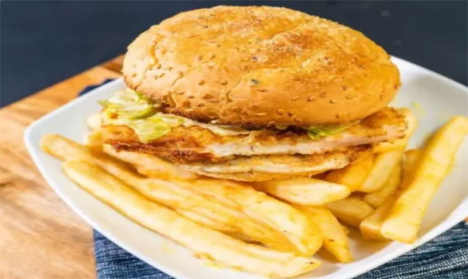 Chicken Burger with Salad(using chicken breast)