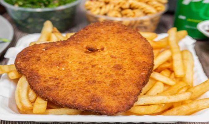 Chicken Schnitzel with Chips and Gravy