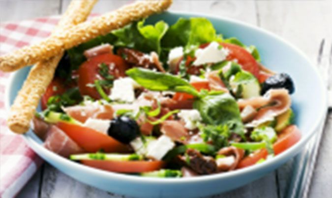 Ham, Cheese and Tomato Salad