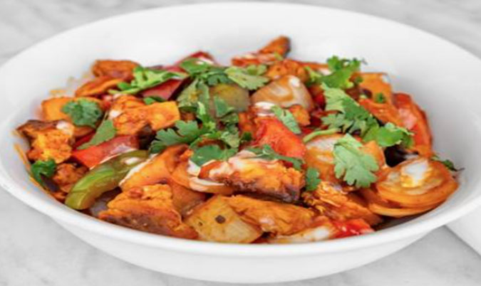 Kadai Chicken With Rice