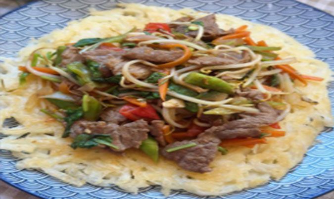 Crispy Fried Pho or Noodles with Beef(Pho)