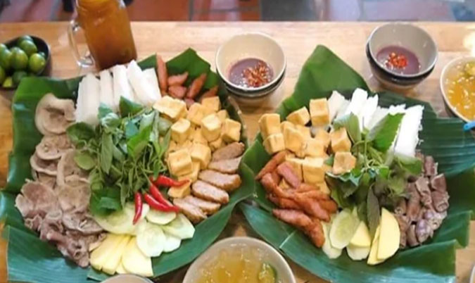 Vermicillia with Fried Tofu and Fermented Shrimp Sauce