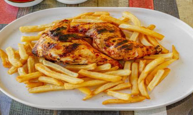Half Grilled Chicken & Chips