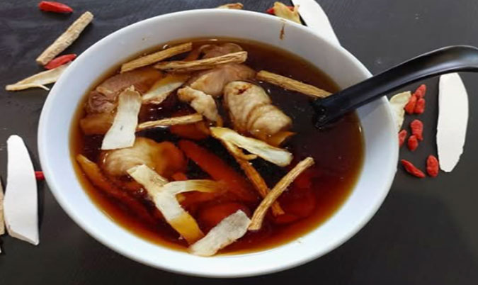 Dang seng Chicken soup with rice